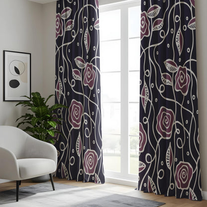 Onay Floral Paradise Custom Printed Curtain, Eye-Catching Home Decor