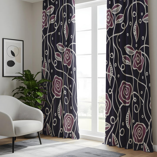 Onay Floral Paradise Custom Printed Curtain, Eye-Catching Home Decor