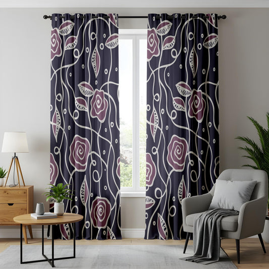 Onay Floral Paradise Custom Printed Curtain, Eye-Catching Home Decor