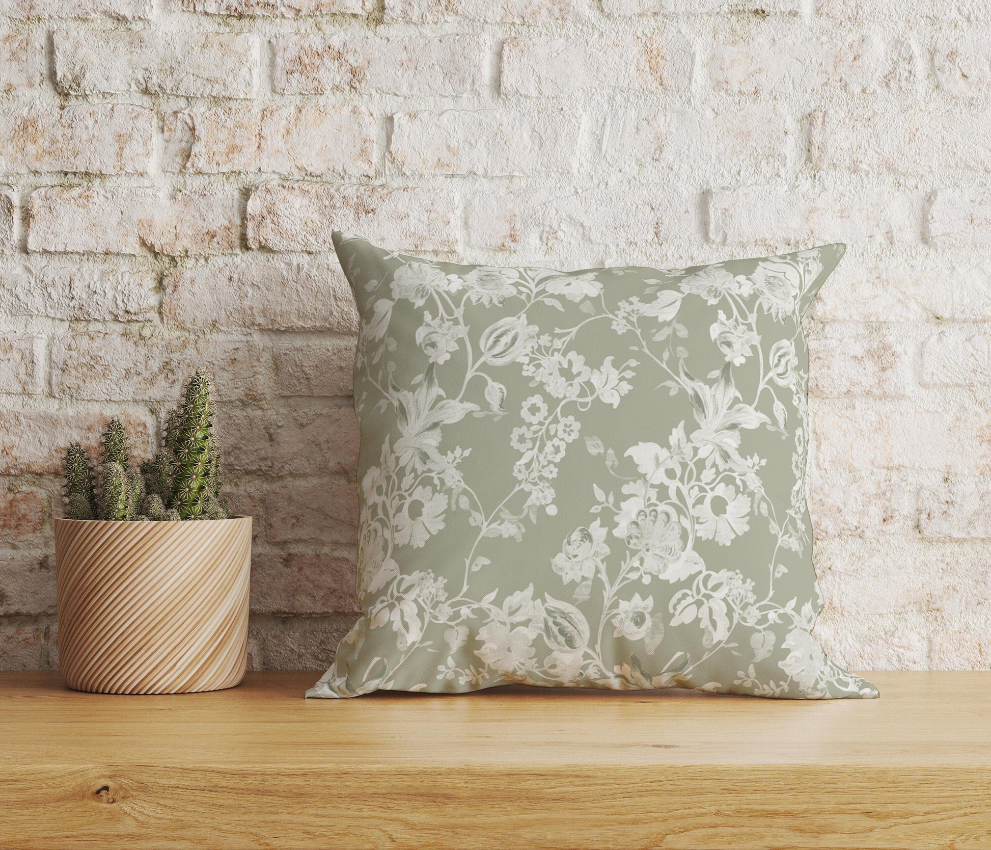 Onay Home Textile Cushion Covers 2 / 12 x 12 inch (30 x 30 cm) Double Side Floral Pattern Vintage Cushion Cover Retro Pillow Cover