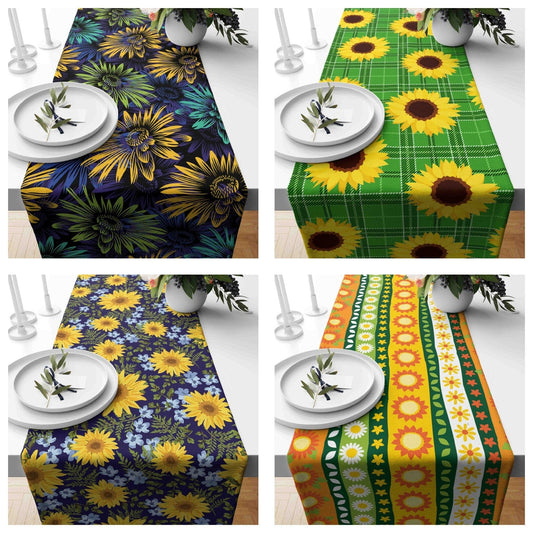 Onay Home Textile table runner Floral Table Runner Sunflower Kitchen Table Clouth Vivid