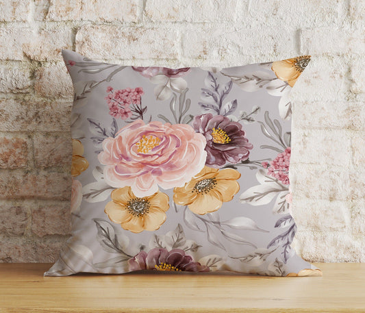 Onay 1 / 12 x 12 inch (30 x 30 cm) Double Side Flower Decoration Floral Living Room Cushion Cover