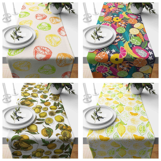 Onay Home Textile Cushion Covers Fruit Design Table Runner Lemons Kitchen Runner Tablecloth
