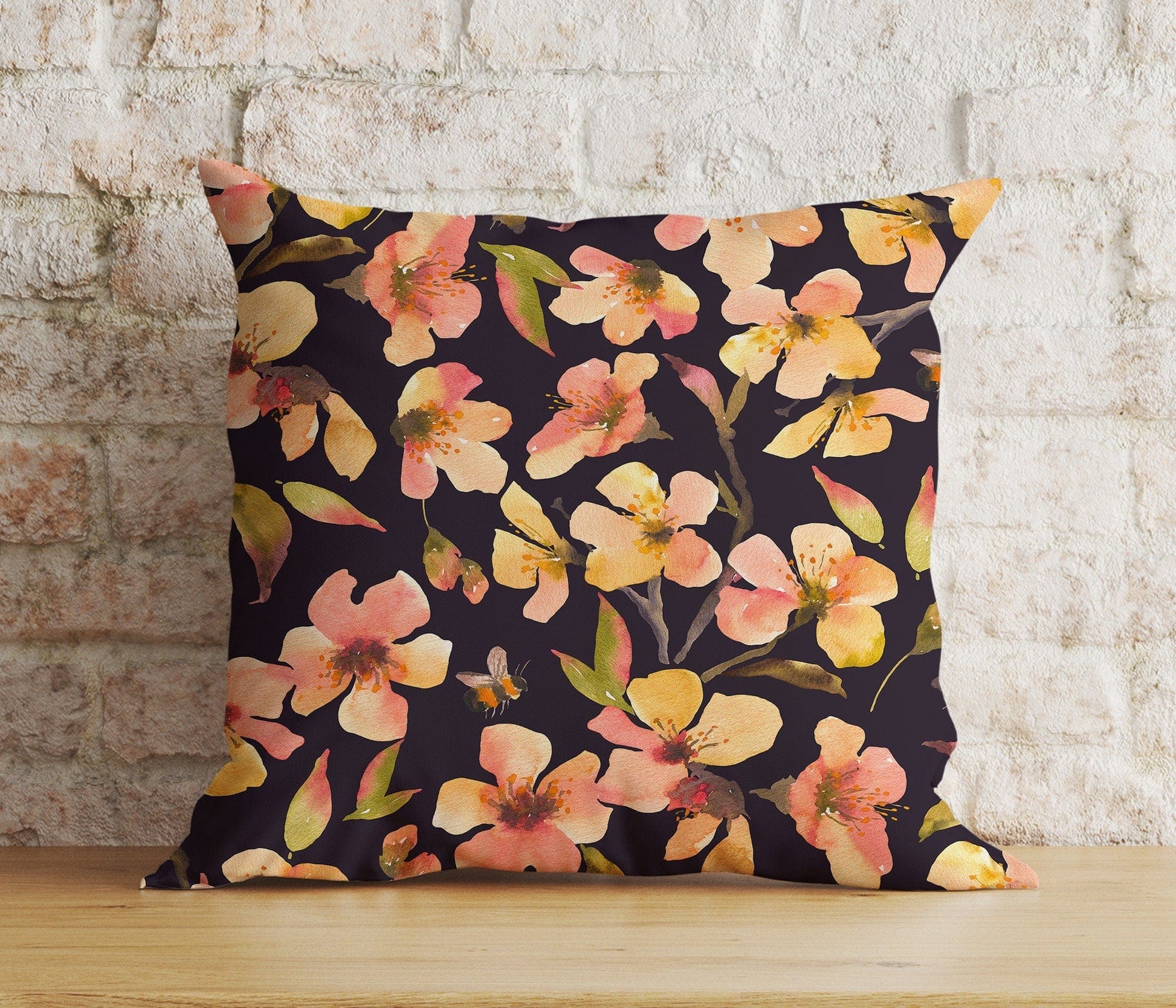 Onay 9 / 12 x 12 inch (30 x 30 cm) Double Side Garden Flowers Cottage Farmhouse Decoration Cushion Cover