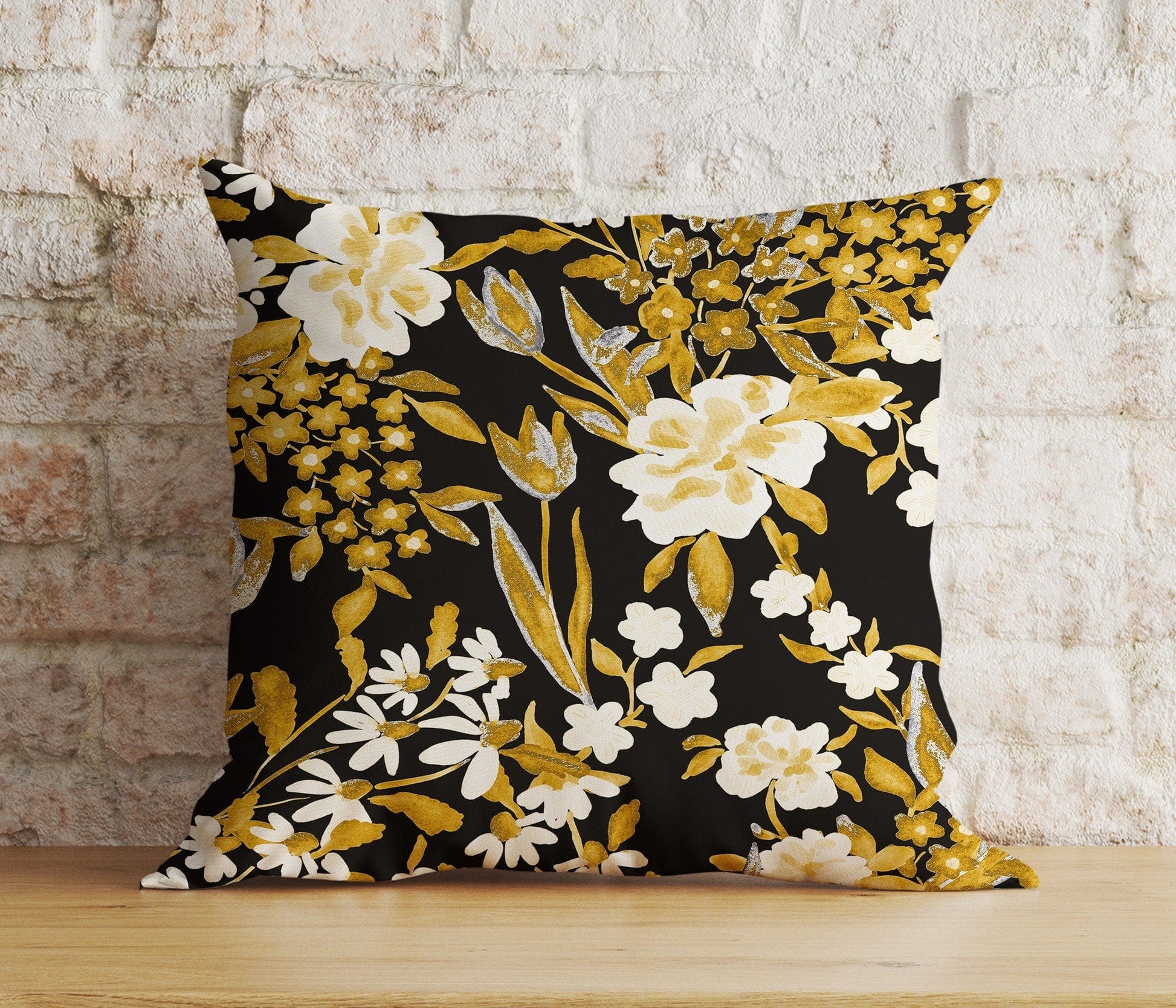 Onay 5 / 12 x 12 inch (30 x 30 cm) Double Side Garden Flowers Cottage Farmhouse Decoration Cushion Cover