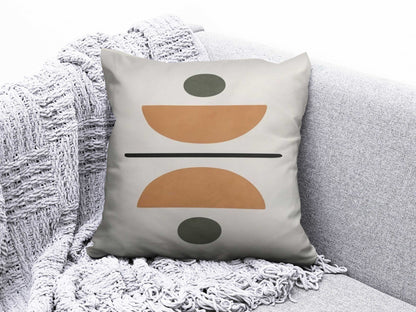 Onay 7 / 12 x 12 inch (30 x 30 cm) Geometric Circle Abstract Stripes Modern Cushion Cover