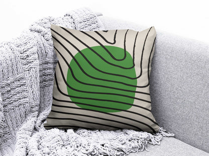 Onay 5 / 12 x 12 inch (30 x 30 cm) Geometric Circle Abstract Stripes Modern Cushion Cover