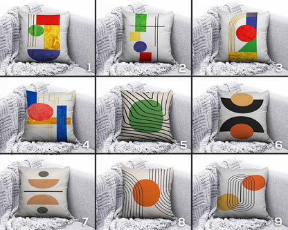 Onay Geometric Circle Abstract Stripes Modern Cushion Cover