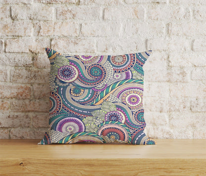 Onay Home Textile Cushion Covers 6 / 12 x 12 inch (30 x 30 cm) Double Side Geometric Colorful  Mandala Cushion Cover Decorative Mandala