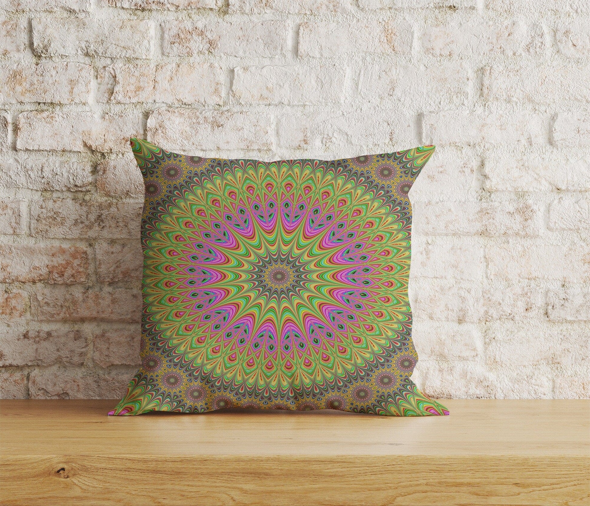 Onay Home Textile Cushion Covers 4 / 12 x 12 inch (30 x 30 cm) Double Side Geometric Colorful  Mandala Cushion Cover Decorative Mandala