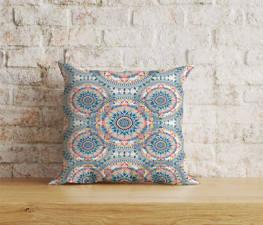 Onay Home Textile Cushion Covers 1 / 12 x 12 inch (30 x 30 cm) Double Side Geometric Colorful  Mandala Cushion Cover Decorative Mandala