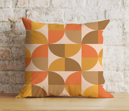 Onay 4 / 12 x 12 inch (30 x 30 cm) Double Side Geometric Retro Abstract Modern Shapes Cushion Cover