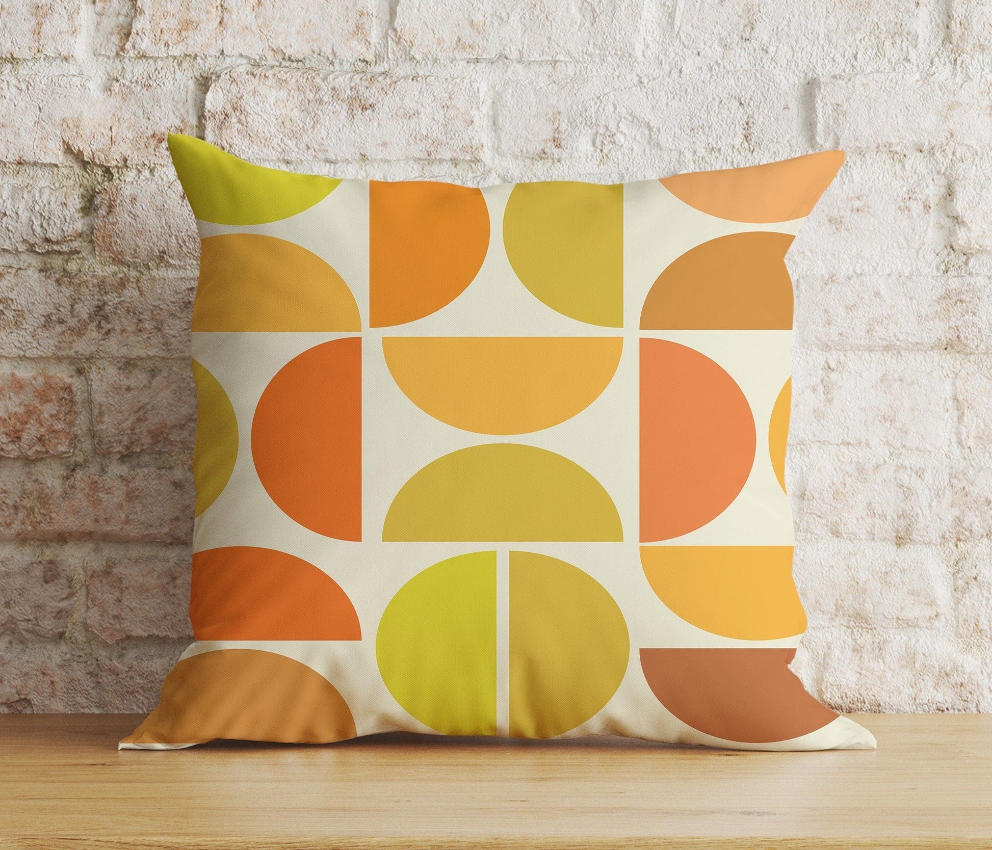 Onay 3 / 12 x 12 inch (30 x 30 cm) Double Side Geometric Retro Abstract Modern Shapes Cushion Cover