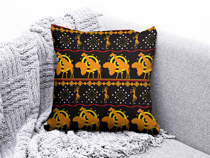 Onay 7 / 12 x 12 inch (30 x 30 cm) Geometric Wavy Round and Striped Abstract Cushion Cover