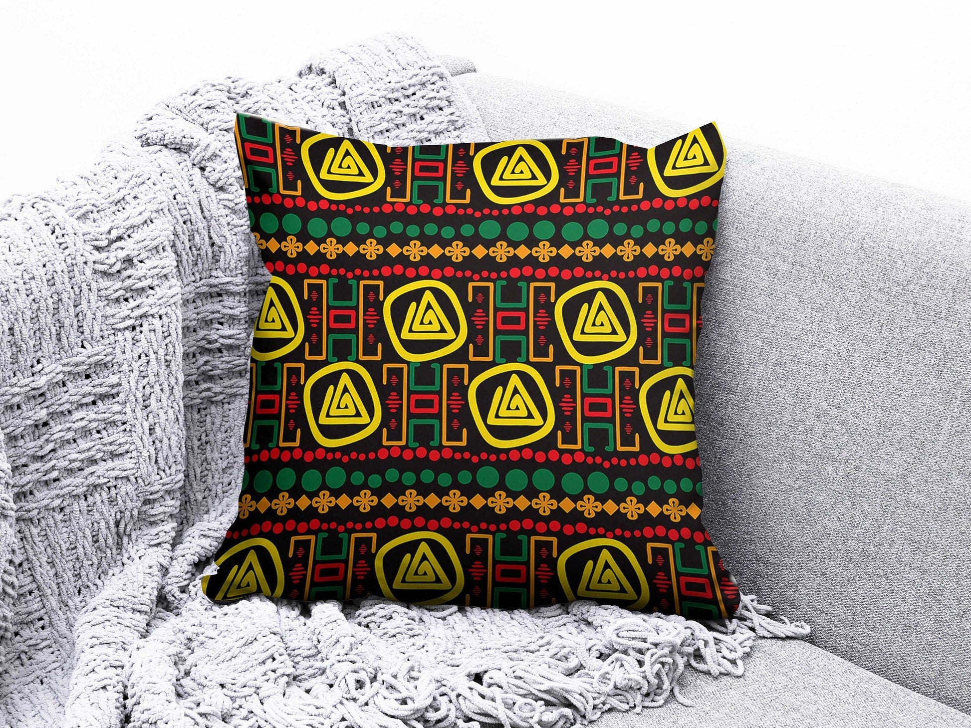 Onay 5 / 12 x 12 inch (30 x 30 cm) Geometric Wavy Round and Striped Abstract Cushion Cover