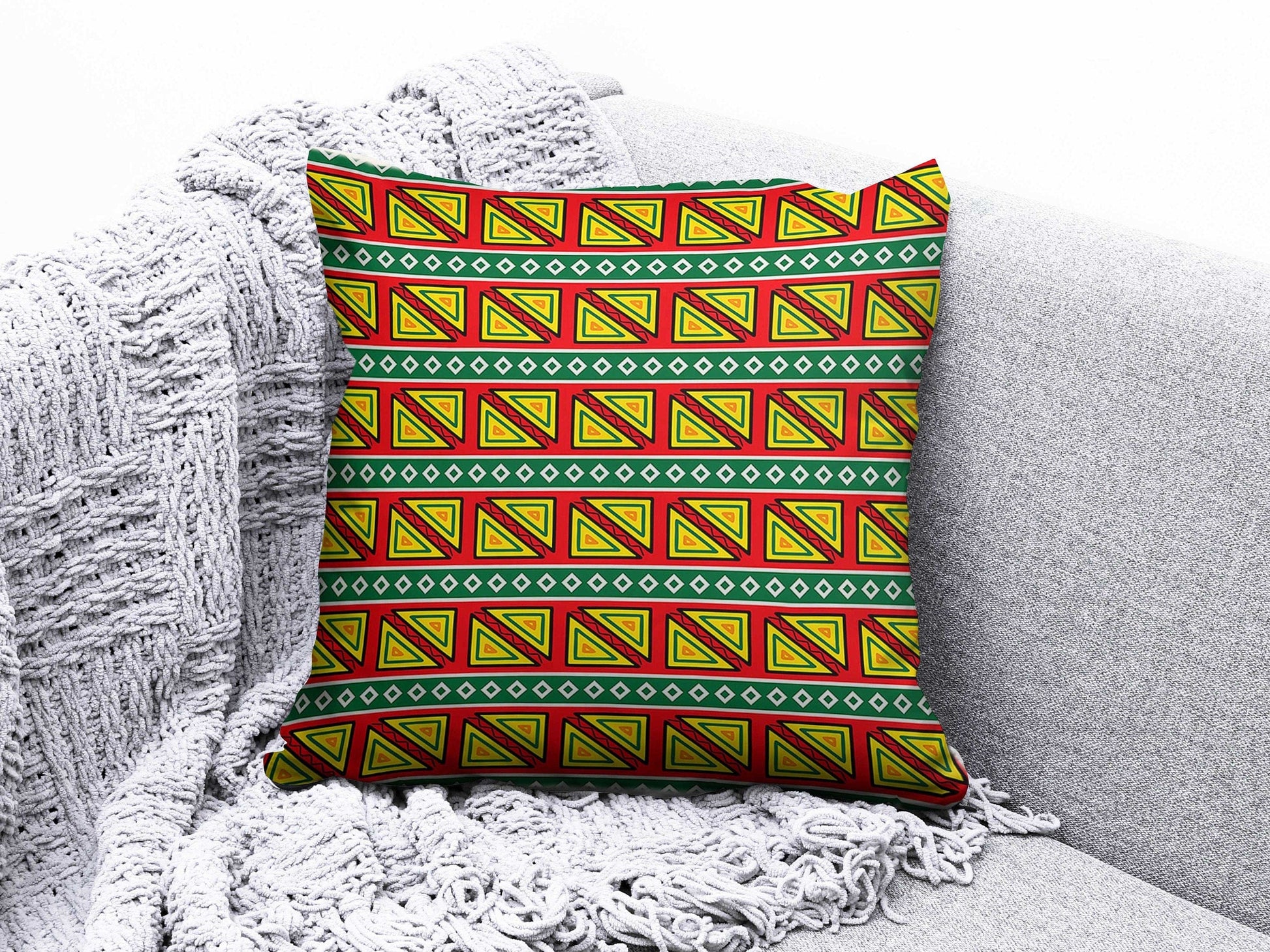 Onay 4 / 12 x 12 inch (30 x 30 cm) Geometric Wavy Round and Striped Abstract Cushion Cover