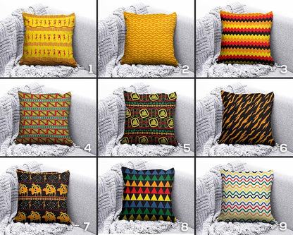 Onay Geometric Wavy Round and Striped Abstract Cushion Cover
