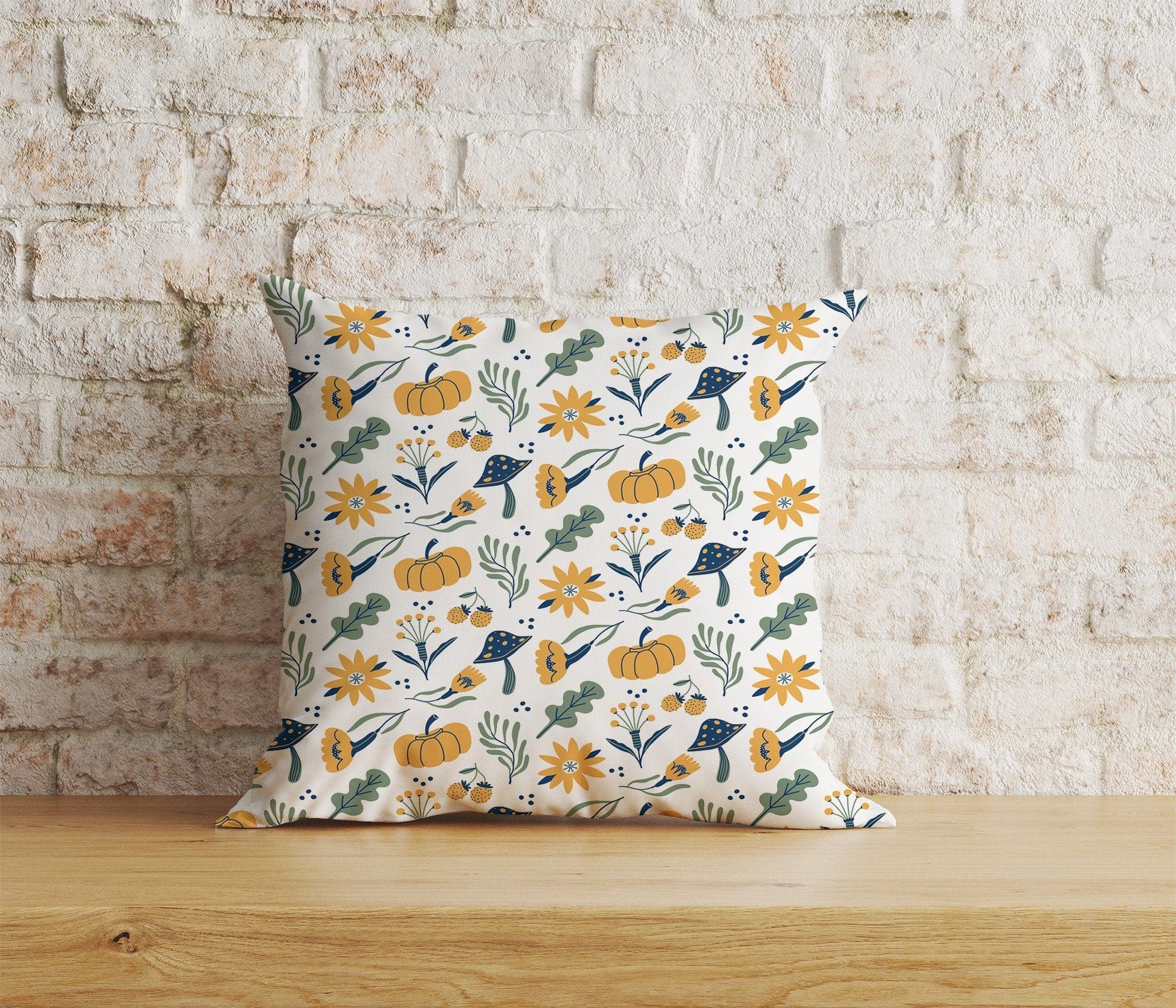 Onay Home Textile Cushion Covers 9 / 12 x 12 inch (30 x 30 cm) Double Side Geroclonup Floral Cushion Covers Pumpkin Sofa Pillow Cover
