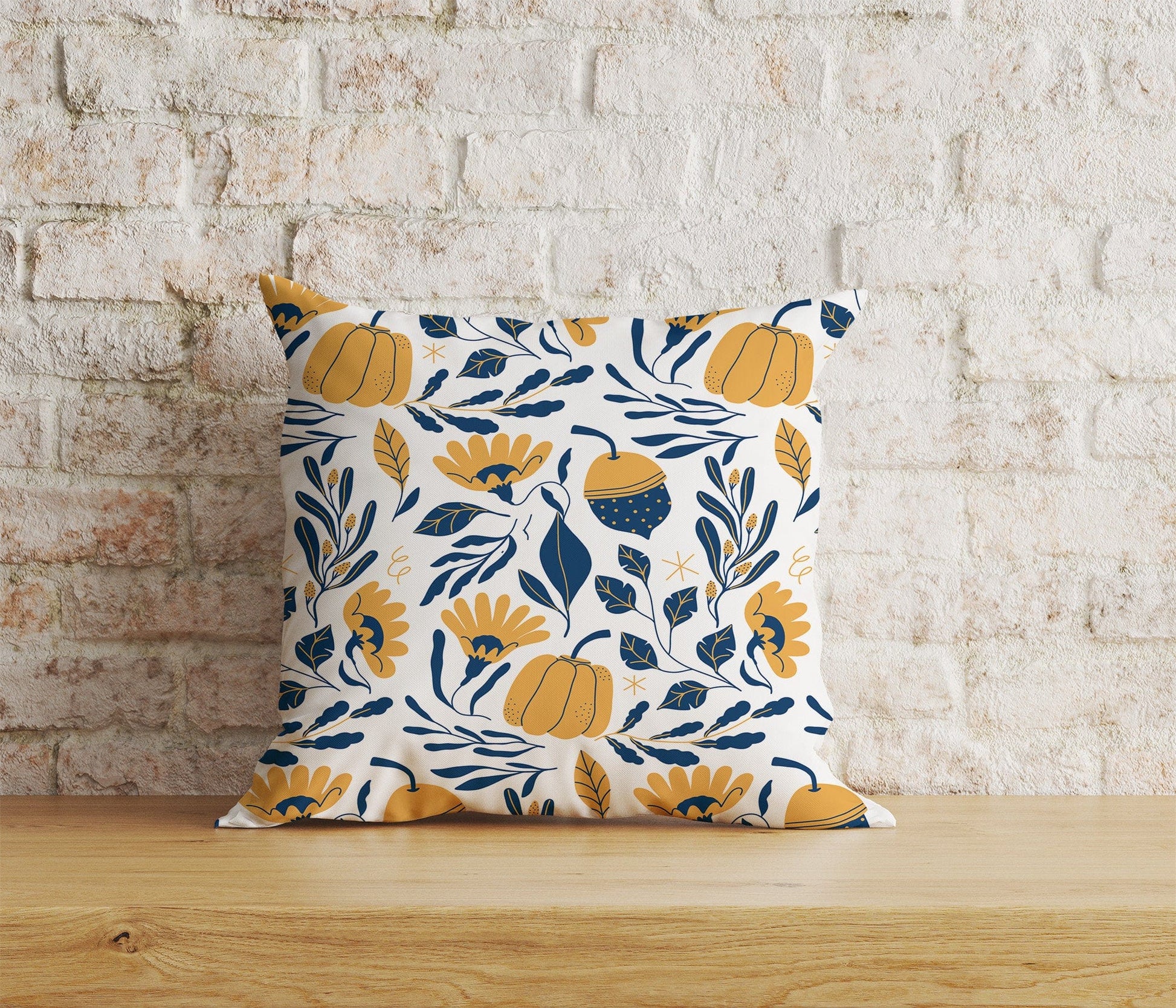 Onay Home Textile Cushion Covers 8 / 12 x 12 inch (30 x 30 cm) Double Side Geroclonup Floral Cushion Covers Pumpkin Sofa Pillow Cover