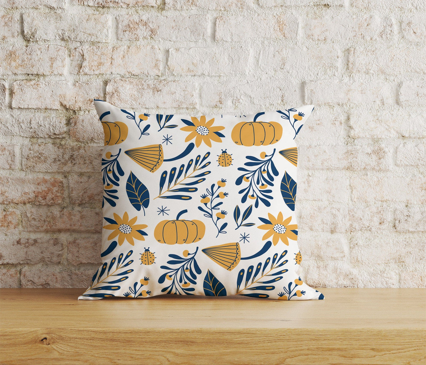 Onay Home Textile Cushion Covers 7 / 12 x 12 inch (30 x 30 cm) Double Side Geroclonup Floral Cushion Covers Pumpkin Sofa Pillow Cover