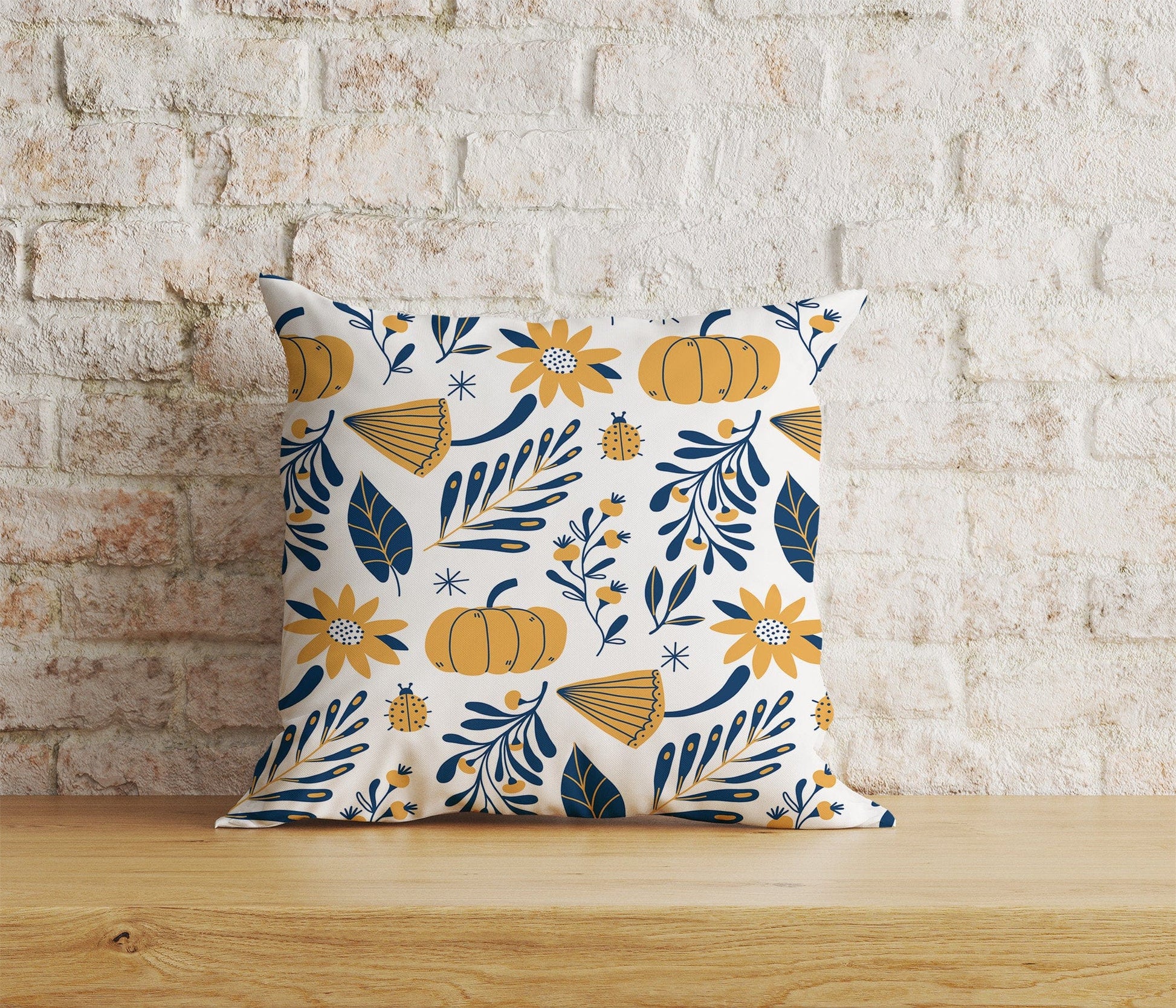 Onay Home Textile Cushion Covers 7 / 12 x 12 inch (30 x 30 cm) Double Side Geroclonup Floral Cushion Covers Pumpkin Sofa Pillow Cover