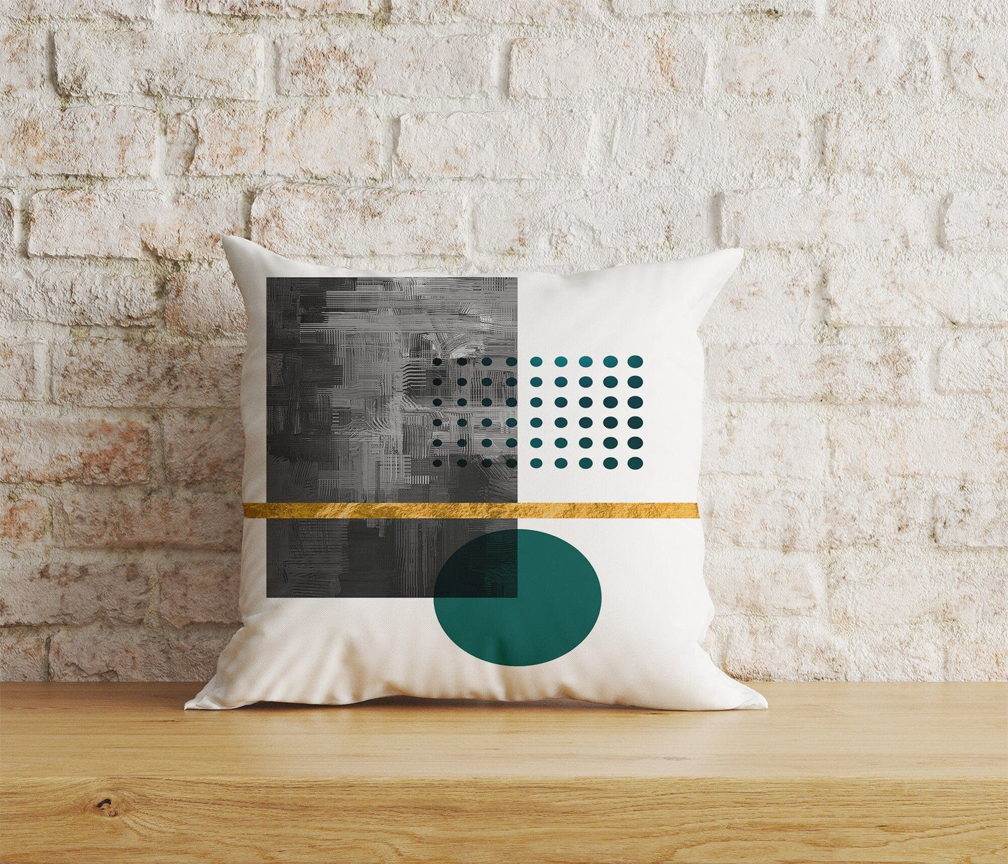 Onay Home Textile Cushion Covers 2 / 12 x 12 inch (30 x 30 cm) Double Side Gold Sun Cushion Covers Geometric Pillow Cover Abstract Case