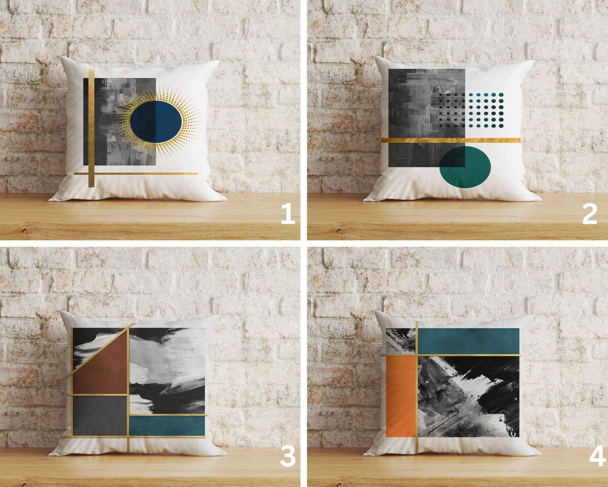 Onay Home Textile Cushion Covers Gold Sun Cushion Covers Geometric Pillow Cover Abstract Case