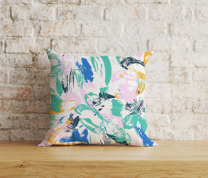 Onay Home Textile Cushion Covers 3 / 12 x 12 inch (30 x 30 cm) Double Side Graffiti Art Pillow Cover Rainbow Graffiti Cushion Cover