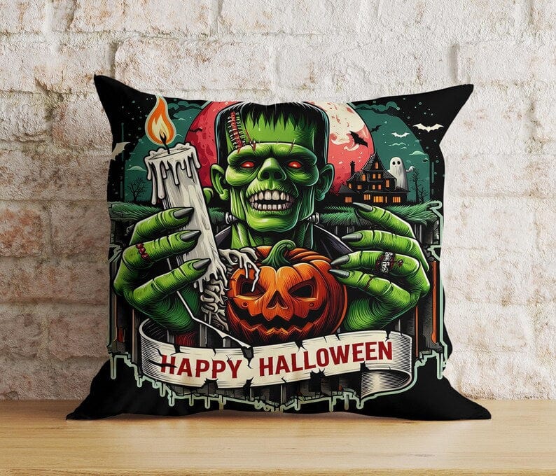 Onay Cushion Covers Halloween Frankenstein Pillow Covers Halloween Zombie Cushion Covers