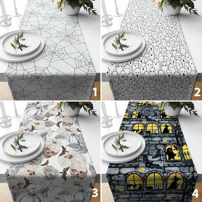 Onay Halloween Spooky Ghost Table Runner Halloween Party Tablecloth