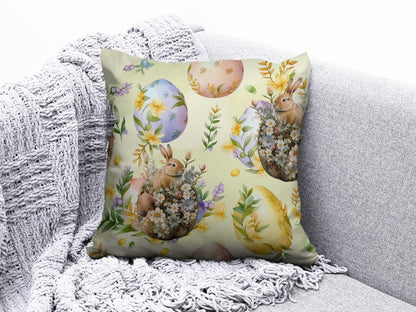 Onay 6 / 12 x 12 inch (30 x 30 cm) Double Side Happy Easter Egg Easter Gifts Easter Cushion Cover