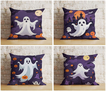 Onay Happy Halloween Ghost Pillow Cover Trick or Treat Cushion Cover