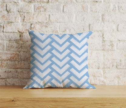 Onay Home Textile Cushion Covers 9 / 12 x 12 inch (30 x 30 cm) Double Side Herringbone Cushion Cover Blue Herringbone Pillowcase