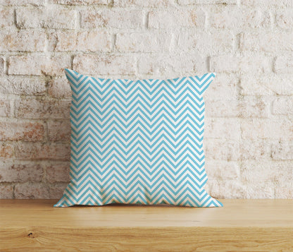 Onay Home Textile Cushion Covers 4 / 12 x 12 inch (30 x 30 cm) Double Side Herringbone Cushion Cover Blue Herringbone Pillowcase
