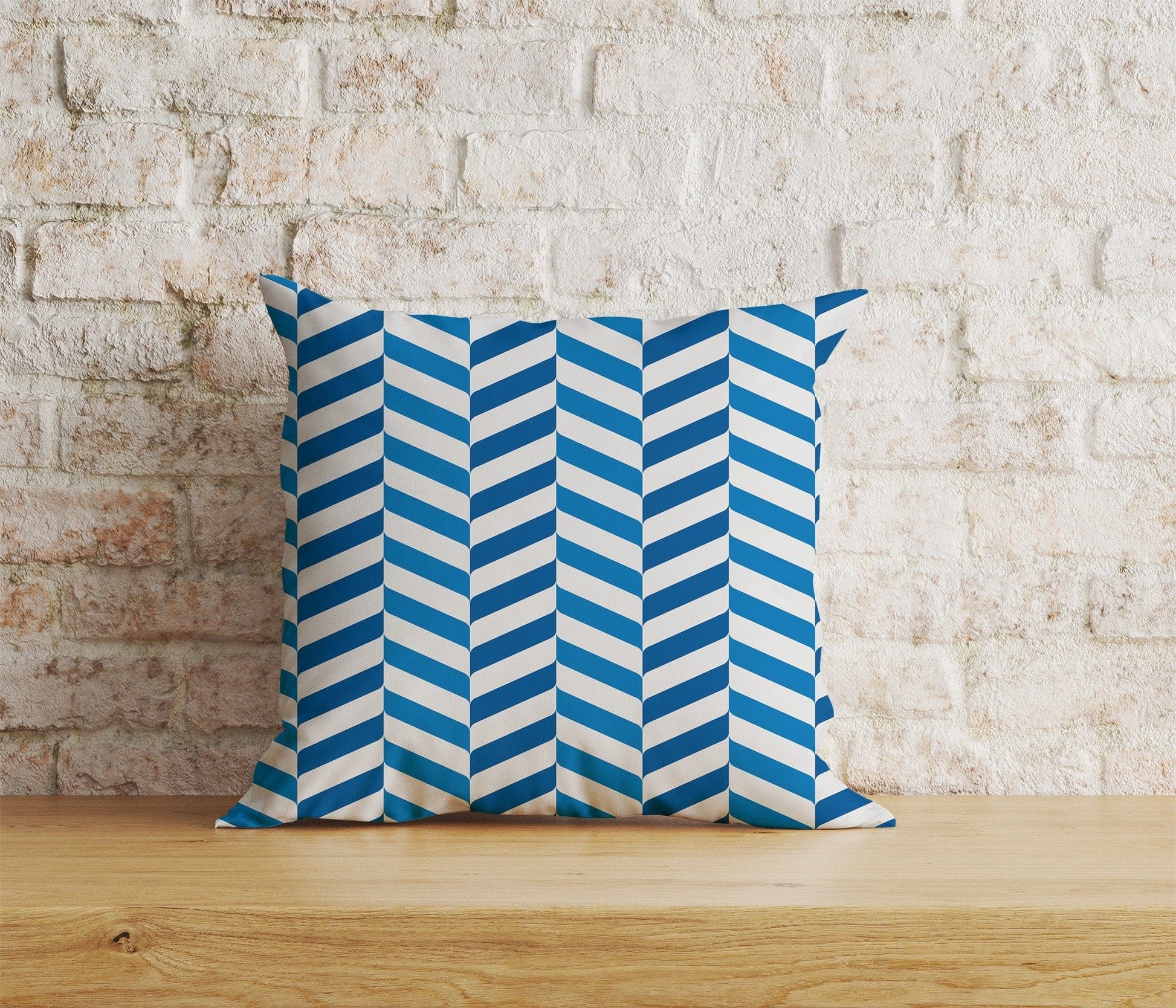 Onay Home Textile Cushion Covers 2 / 12 x 12 inch (30 x 30 cm) Double Side Herringbone Cushion Cover Blue Herringbone Pillowcase