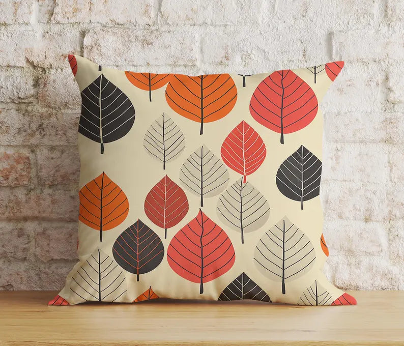 Autumn Rustic Neutral Fall Dry Leaves Fall Cushion Covers