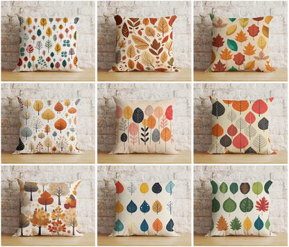 Autumn Rustic Neutral Fall Dry Leaves Fall Cushion Covers