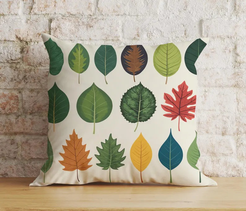 Autumn Rustic Neutral Fall Dry Leaves Fall Cushion Covers