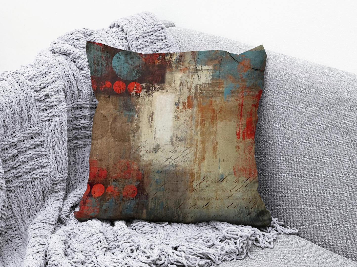 Colourful Mid Century Modern Pillow Cover Abstract Cushion Cover