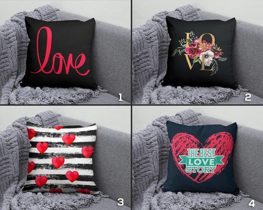 I Love You Heart Valentine's Day Cushion Covers