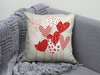 Valentine's Day Heart Pink Living Room Decor Cushion Cover