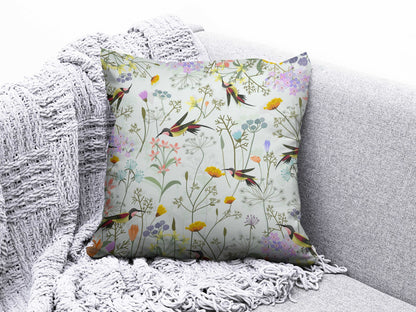 Colorful Sparrow Goldfinch Robin Cushion Cover