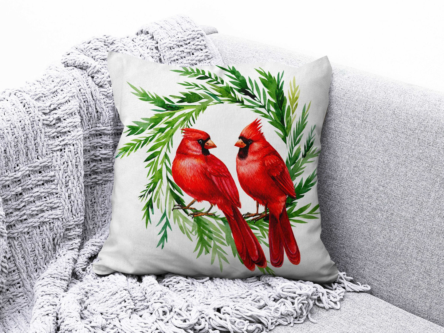 Birds Parrot Cushion Cover Tropical Leaf Design Pillow Cover