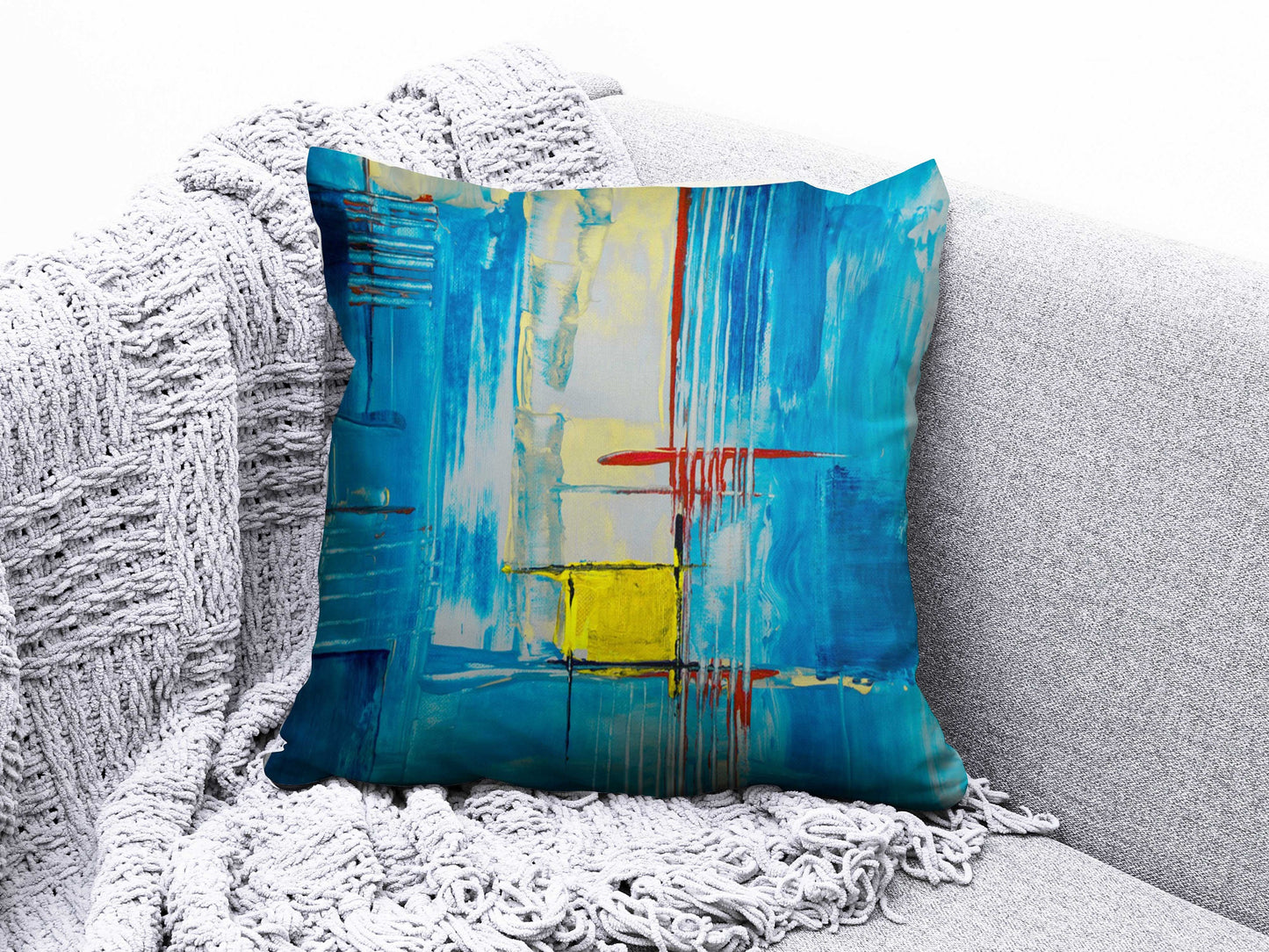 Abstract Colourful Art Deco Cushion Cover Artistic Accent Pillow Covers