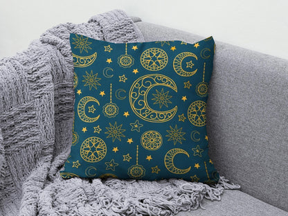 Ramadan Mubarak Muslim Dark Blue Gift Cushion Cover