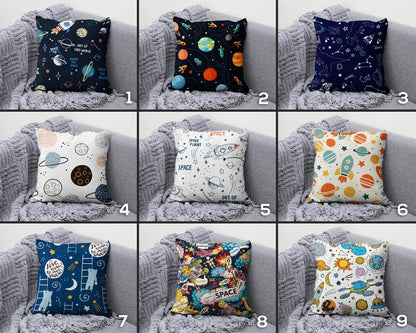 Baby Kids Space Planet Astronaut Decor Cushion Cover