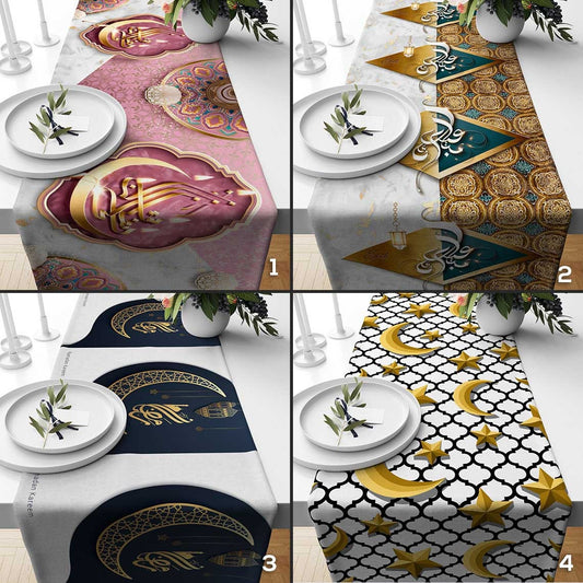 Eid Mubarak Table Top Ramadan Islamic Table Runner