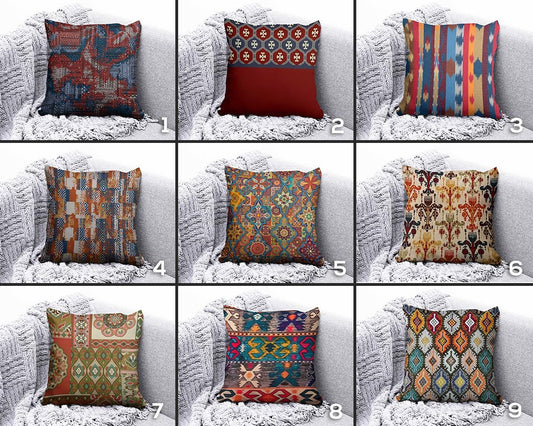 Turkish Kilim Pattern Rug Design Pattern Cushion Cover