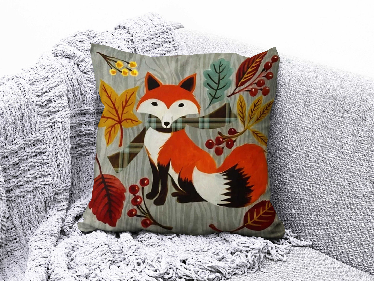 Fall Trend Cushion Cover Autumn Animal Cushion Case