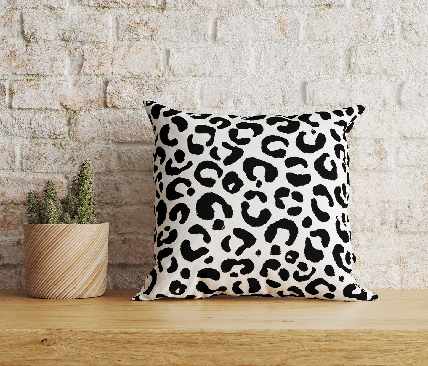 Leopard Pattern Cushion Covers Leopard Geometric Pillow Case